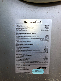 codice prodotto Sonnenkraft